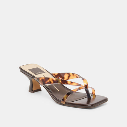 Dolce Vita SHOES Brevel Vinyl Tortoise Jelly Heels