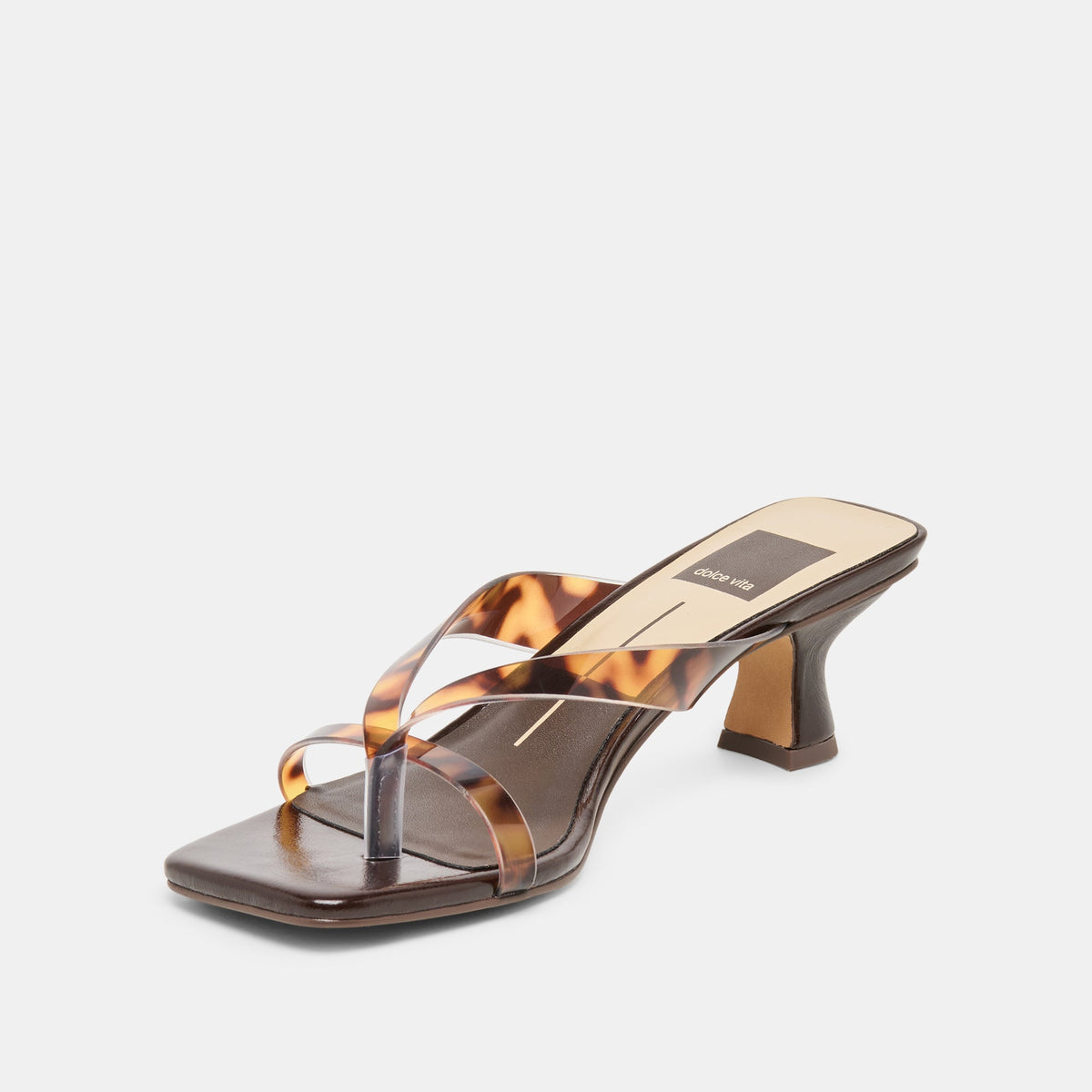 Dolce Vita SHOES Brevel Vinyl Tortoise Jelly Heels