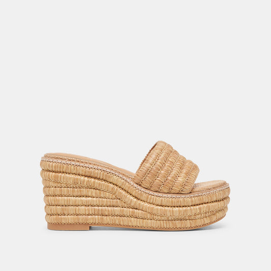 Dolce Vita SHOES Throne Lt Natural Raffia Wedges