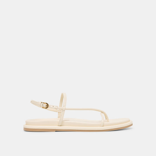 Dolce Vita SHOES Dom Off White Leather Sandals