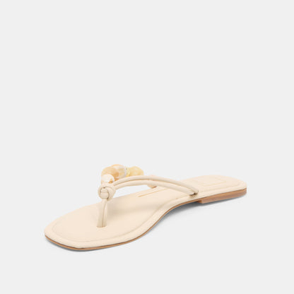 Dolce Vita SHOES Cely Ivory Leather Sandals