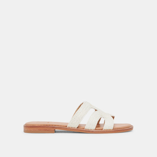 Dolce Vita SHOES EMON SANDALS WHITE RAFFIA
 – Dolce Vita