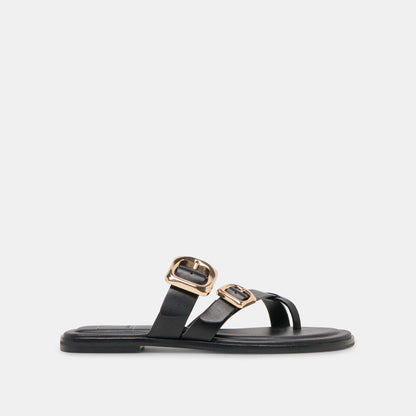 Dolce Vita SHOES Shore Black Leather Sandals