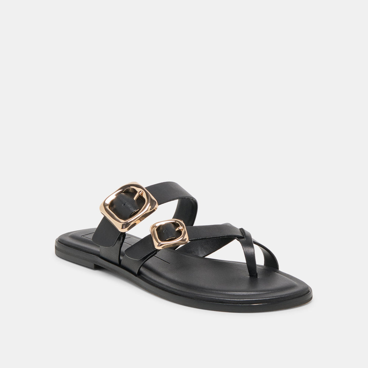 Dolce Vita SHOES Shore Black Leather Sandals