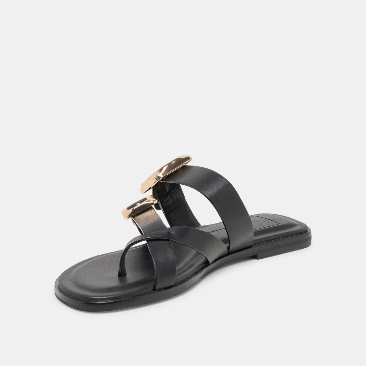 Dolce Vita SHOES Shore Black Leather Sandals