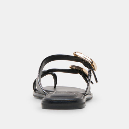 Dolce Vita SHOES Shore Black Leather Sandals