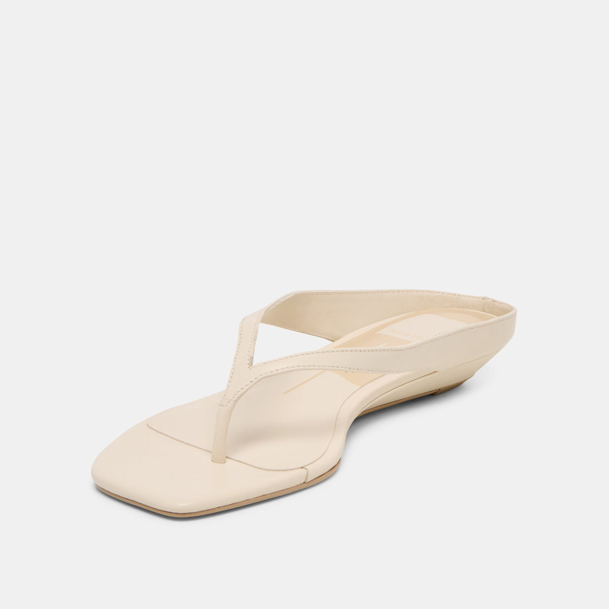 Dolce Vita SHOES GIZEL Bone Leather Thong Square-Toe Sandals