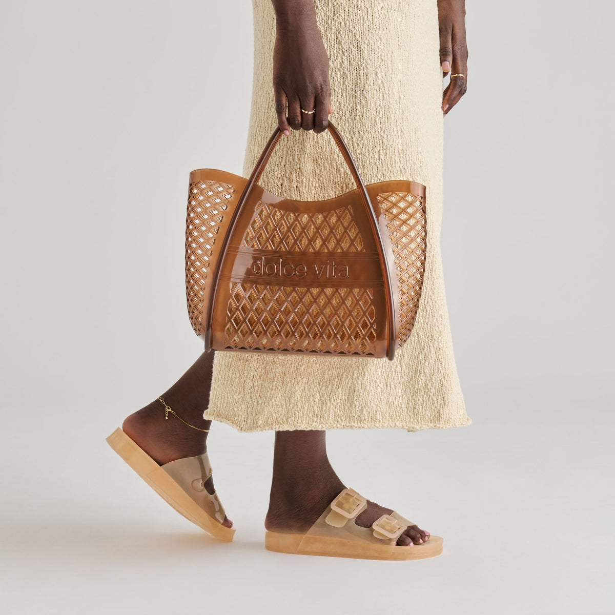 Dolce Vita SHOES Julio Praline Vinyl Sandals