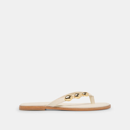 Dolce Vita SHOES Juny Off White Leather Sandals