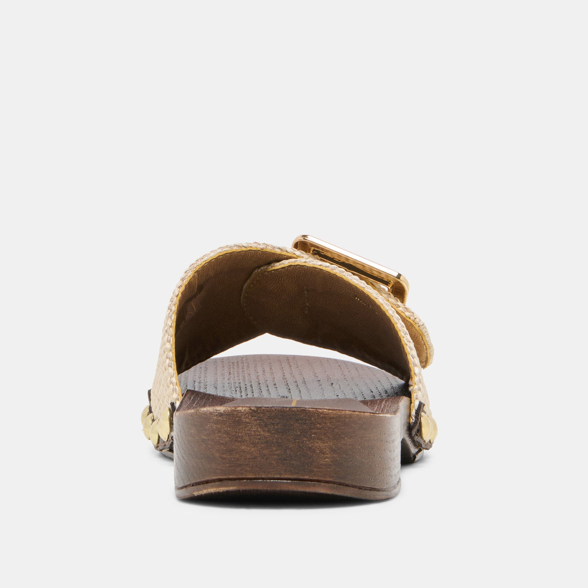 Dolce Vita SHOES SHERY Natural Raffia Open-Toe Buckle Wood Sole Sandals