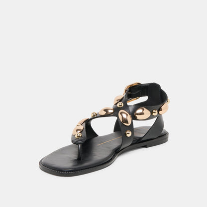 Dolce Vita SHOES Jayde Black Leather Sandals