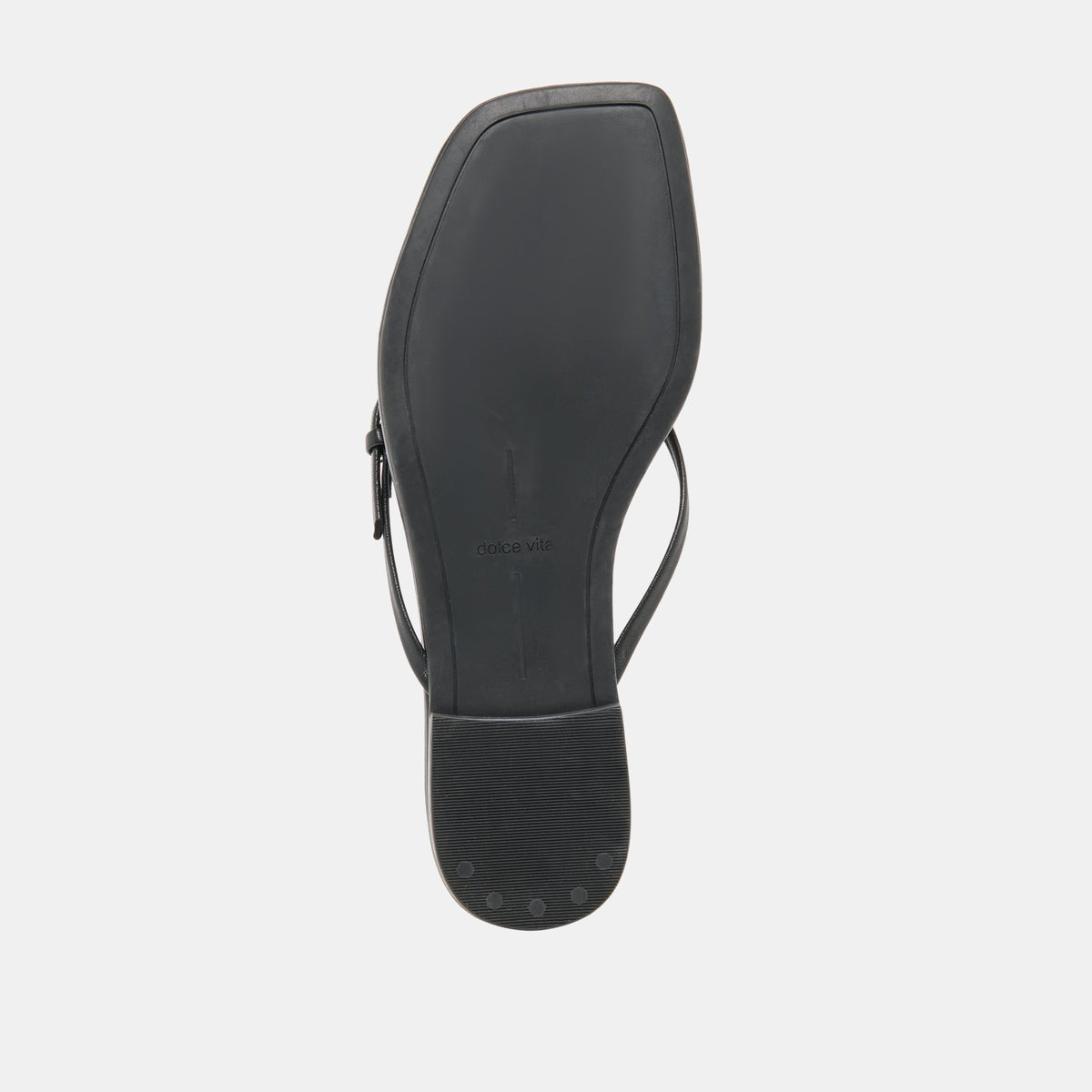 Dolce Vita SHOES MALTA Black Leather Buckle Flip-Flop Sandals