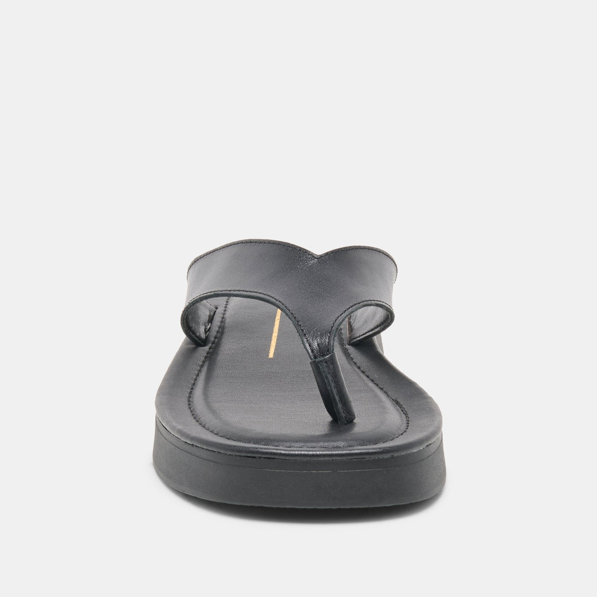 Dolce Vita SHOES BLAYZE Black Leather Platform Flip-Flop Sandals