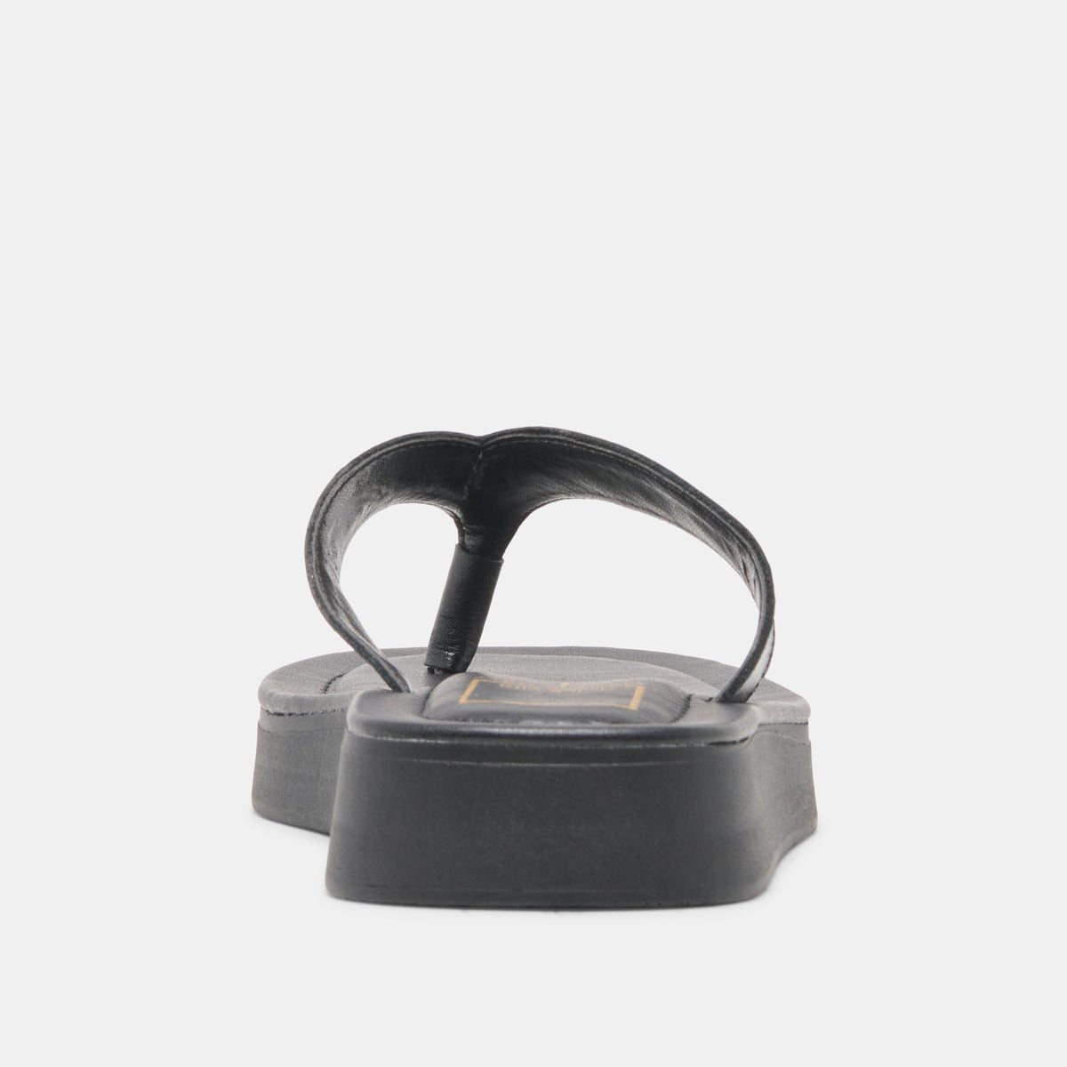 Dolce Vita SHOES BLAYZE Black Leather Platform Flip-Flop Sandals