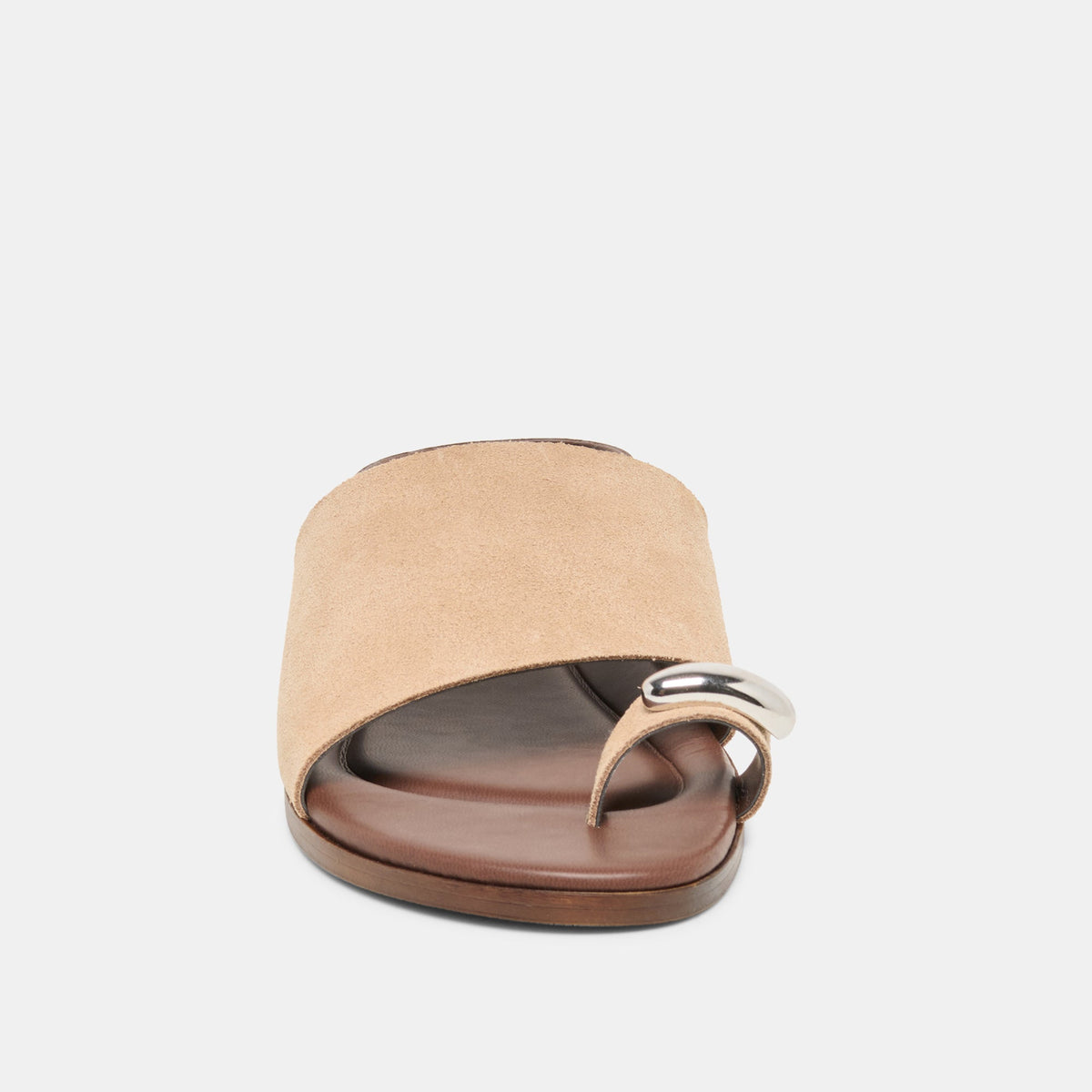 Dolce Vita SHOES MOXY Sand Suede Metal Detail Open-Toe Sandals
