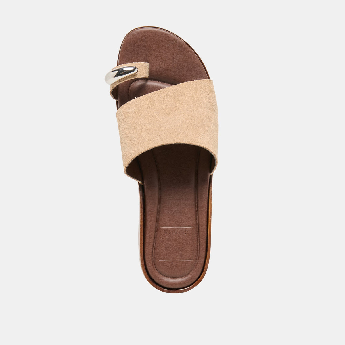 Dolce Vita SHOES MOXY Sand Suede Metal Detail Open-Toe Sandals