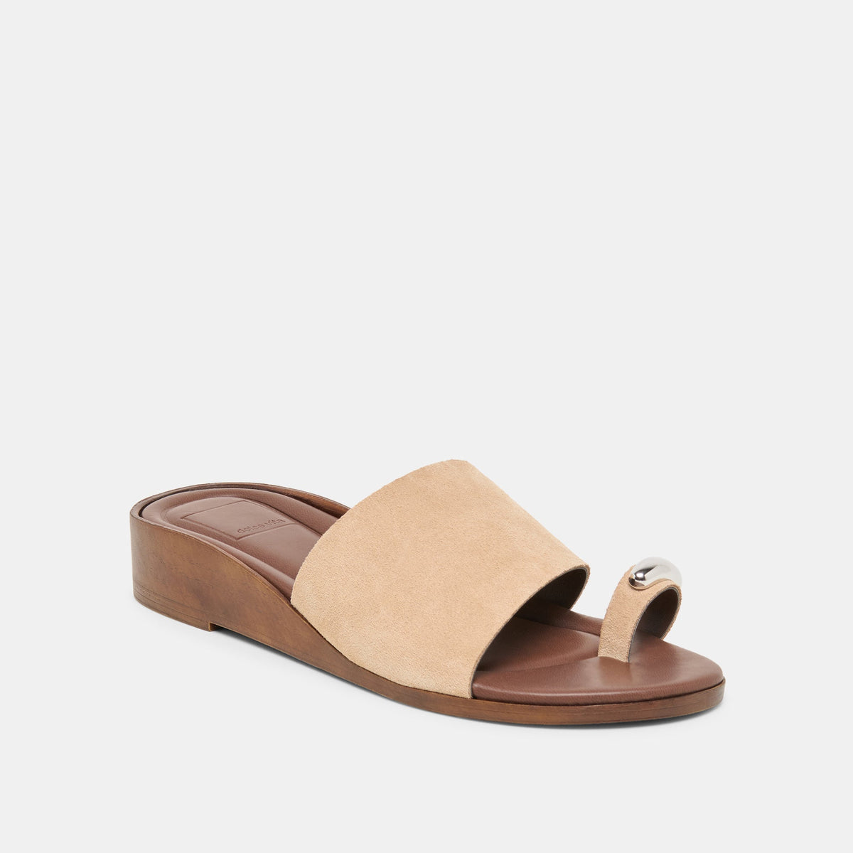Dolce Vita SHOES MOXY Sand Suede Metal Detail Open-Toe Sandals