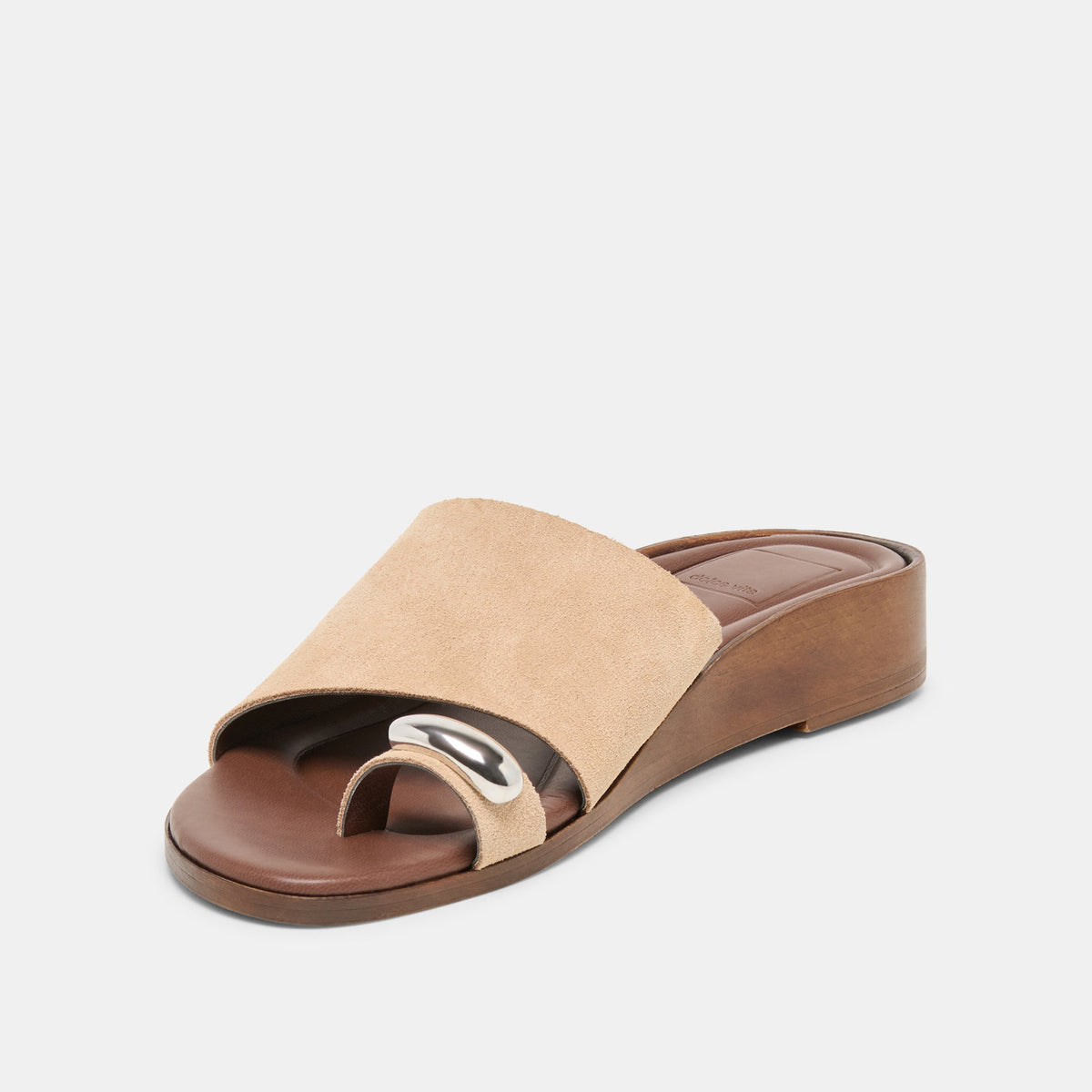 Dolce Vita SHOES MOXY Sand Suede Metal Detail Open-Toe Sandals