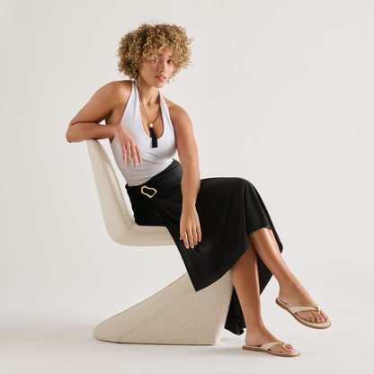 Dolce Vita SHOES Jaina Bone Leather Sandals