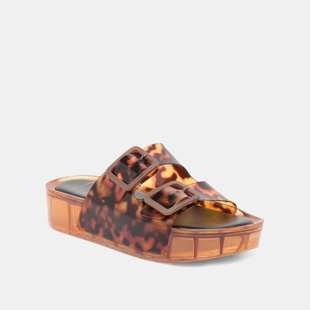 Dolce Vita SHOES JULIO X Tortoise Vinyl Jelly Platform Sandals