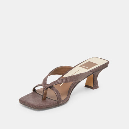 Dolce Vita SHOES Brevel Chocolate Raffia Heels