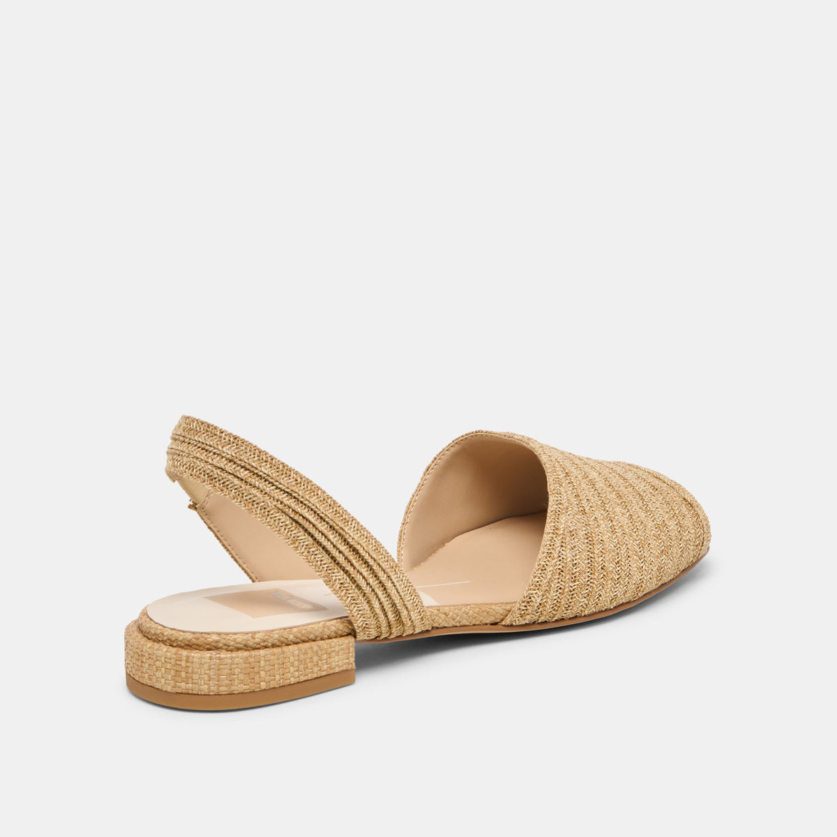 Dolce Vita SHOES MARZY Natural Raffia Slingback Peep-Toe Sandals