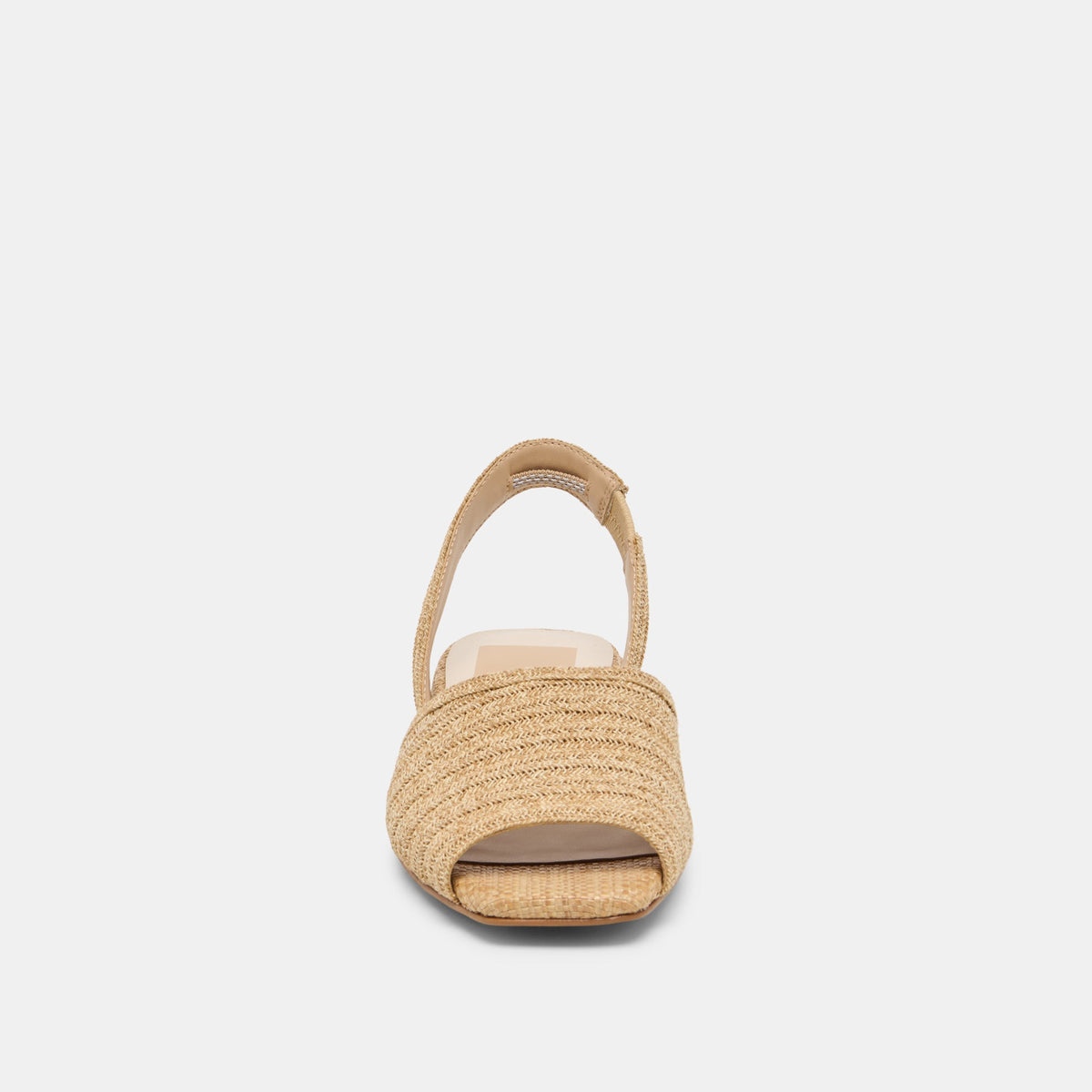 Dolce Vita SHOES MARZY Natural Raffia Slingback Peep-Toe Sandals
