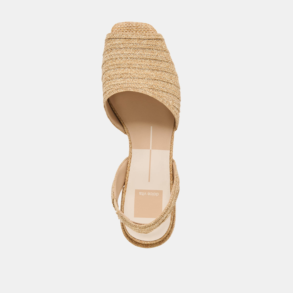 Dolce Vita SHOES MARZY Natural Raffia Slingback Peep-Toe Sandals