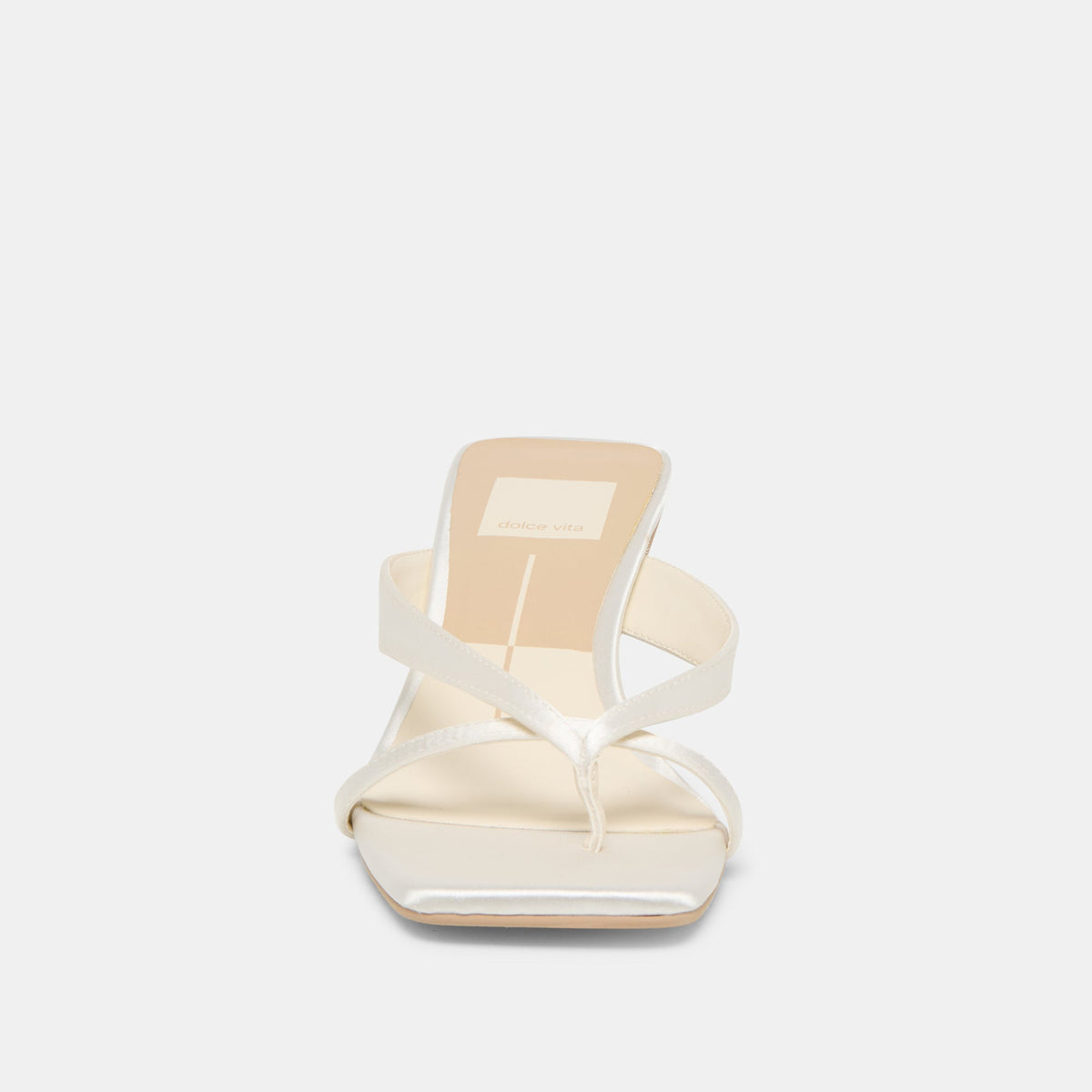 Dolce Vita SHOES Brevel True White Satin Heels