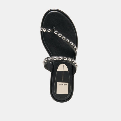 Dolce Vita SHOES Amary Stud Black Leather Sandals