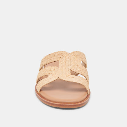 Dolce Vita SHOES EMON WIDE SANDALS LT NATURAL RAFFIA
 – Dolce Vita