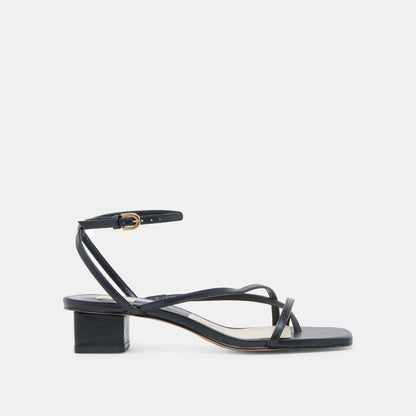 Dolce Vita SHOES Karlos Wide Black Leather Sandals