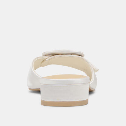 Dolce Vita SHOES Edina True White Satin Sandals