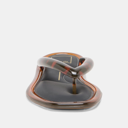 Dolce Vita SHOES JOZEY Tortoise Jelly Flip-Flop Sandals