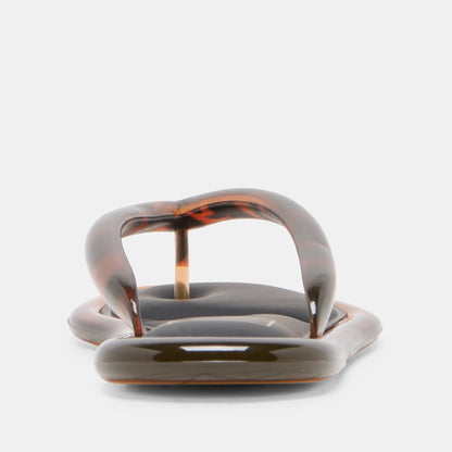 Dolce Vita SHOES JOZEY Tortoise Jelly Flip-Flop Sandals
