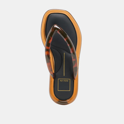 Dolce Vita SHOES JOZEY Tortoise Jelly Flip-Flop Sandals