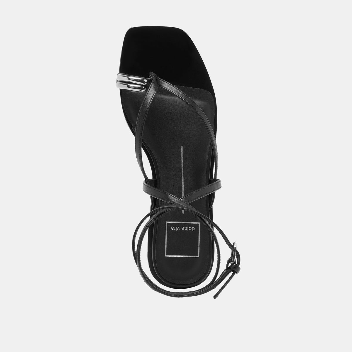 Dolce Vita SHOES Tyrice Black Leather Sandals