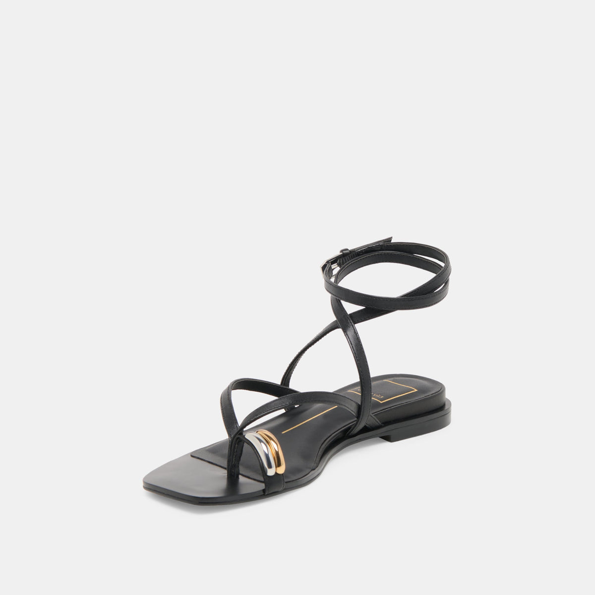 Dolce Vita SHOES Tyrice Black Leather Sandals