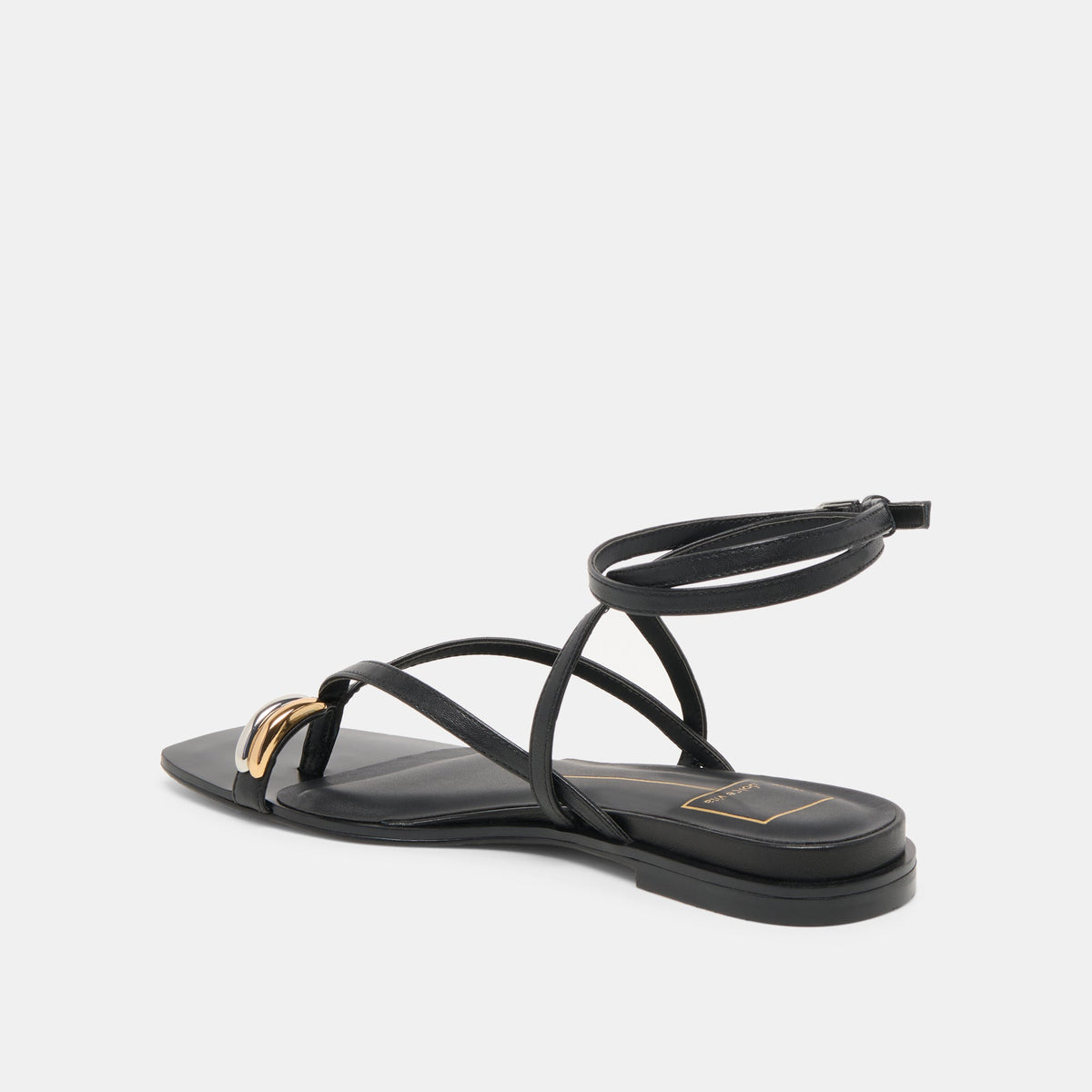 Dolce Vita SHOES Tyrice Black Leather Sandals