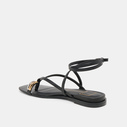 Dolce Vita SHOES Tyrice Black Leather Sandals