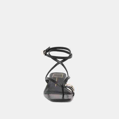 Dolce Vita SHOES Tyrice Black Leather Sandals