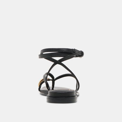 Dolce Vita SHOES Tyrice Black Leather Sandals