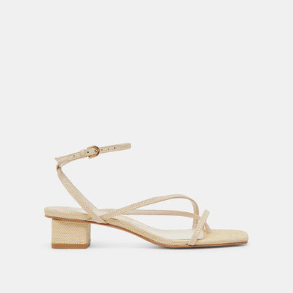 Dolce Vita SHOES Karlos Wide Natural Woven Raffia Sandals