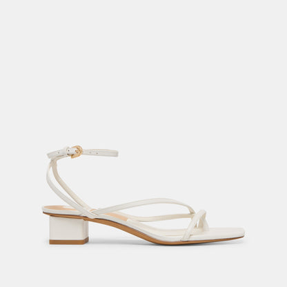Dolce Vita SHOES Karlos Wide True White Leather Sandals