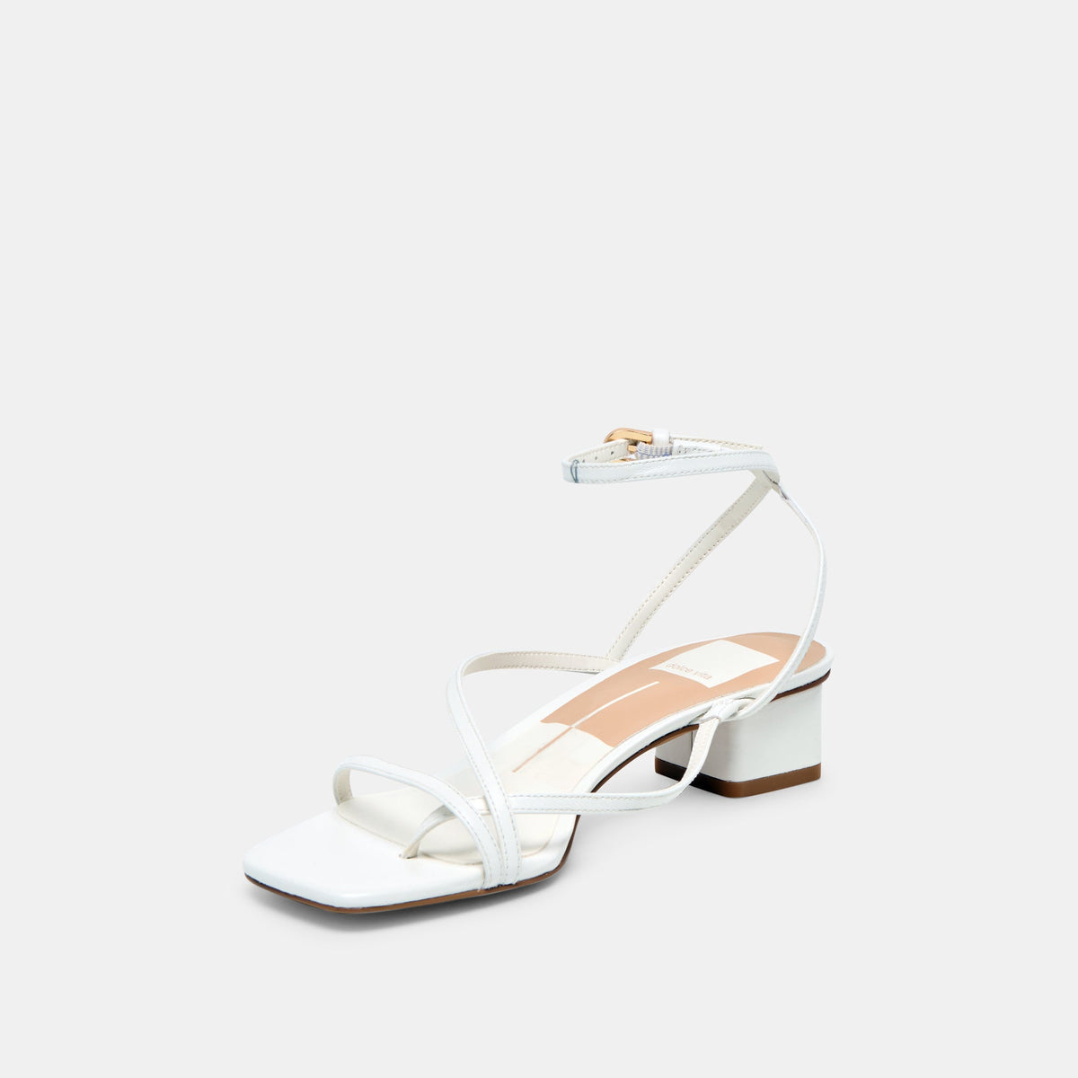 Dolce Vita SHOES Karlos Wide True White Leather Sandals