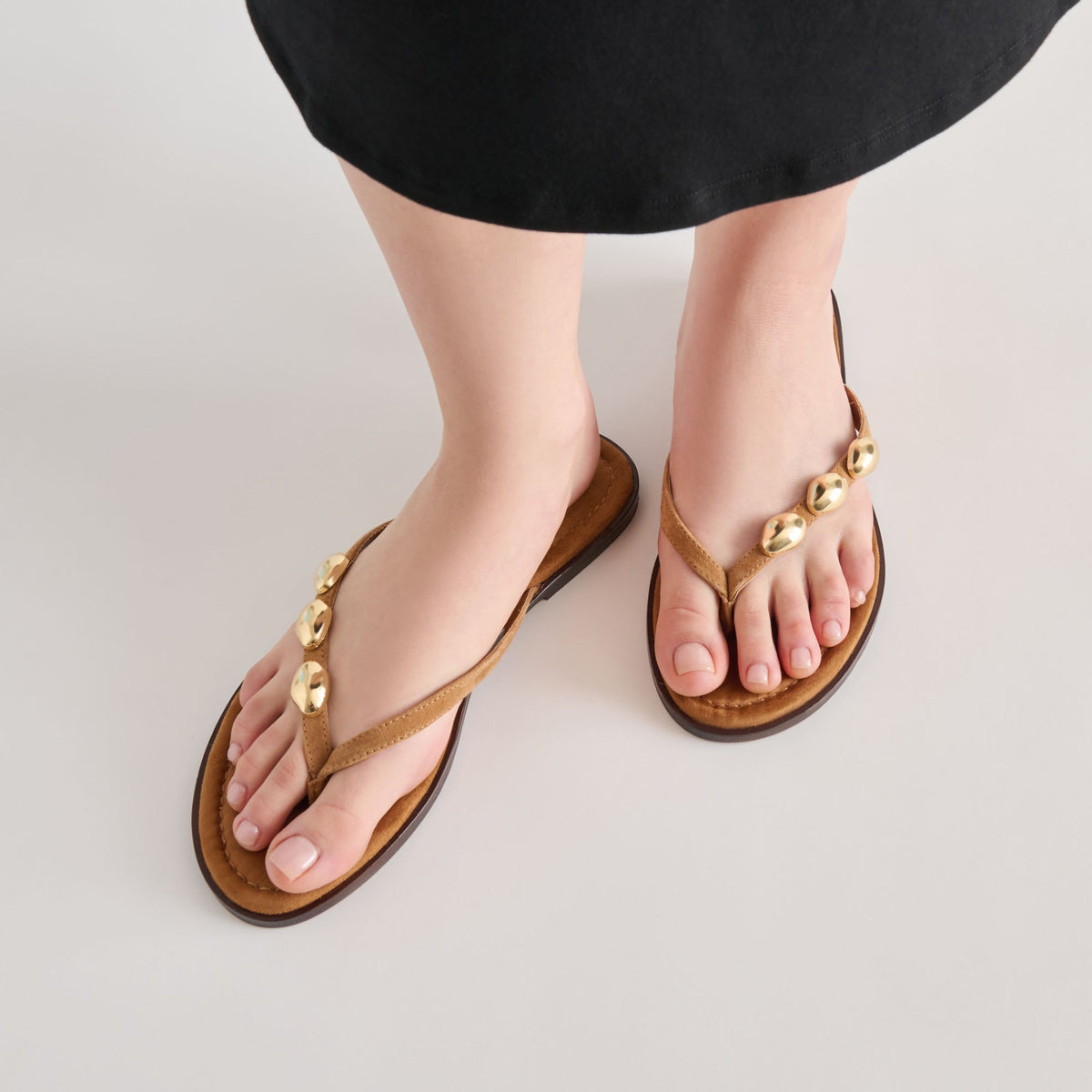 Dolce Vita SHOES Juny Teak Suede Sandals