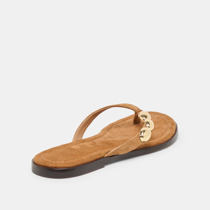 Dolce Vita SHOES Juny Teak Suede Sandals