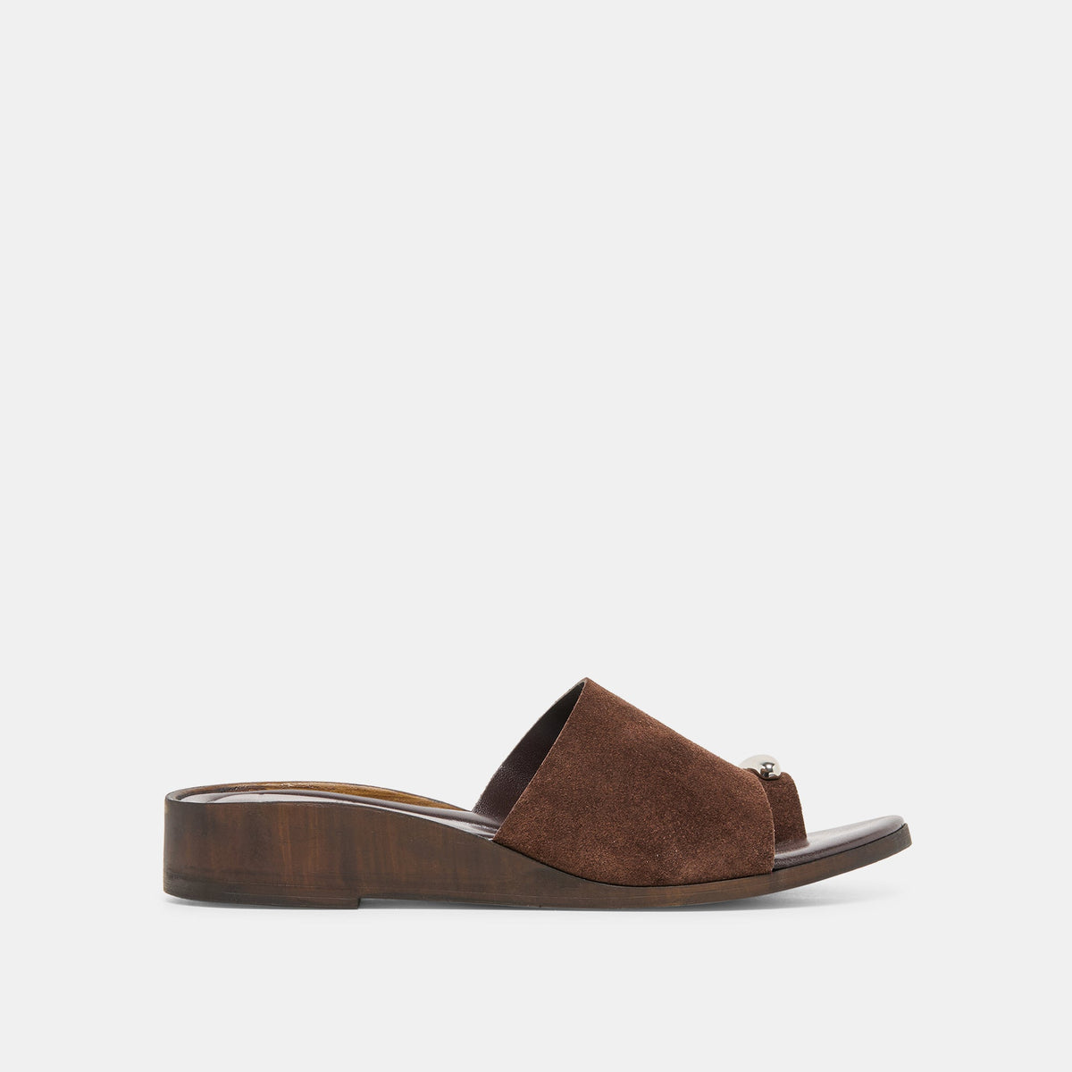Dolce Vita SHOES MOXY Dk Brown Suede Metal Detail Open-Toe Sandals