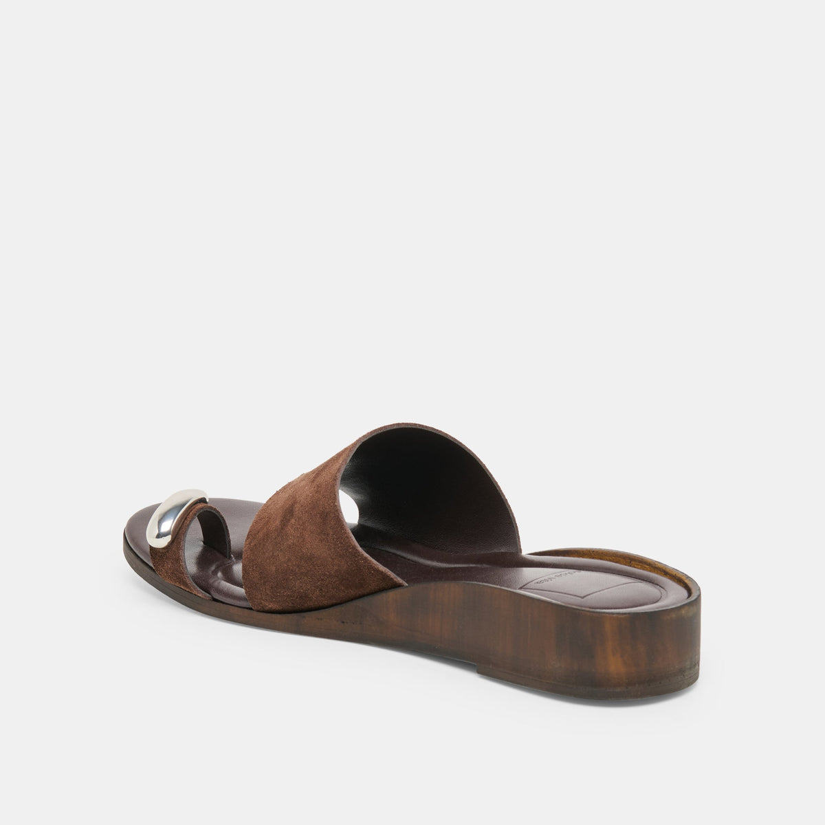 Dolce Vita SHOES MOXY Dk Brown Suede Metal Detail Open-Toe Sandals