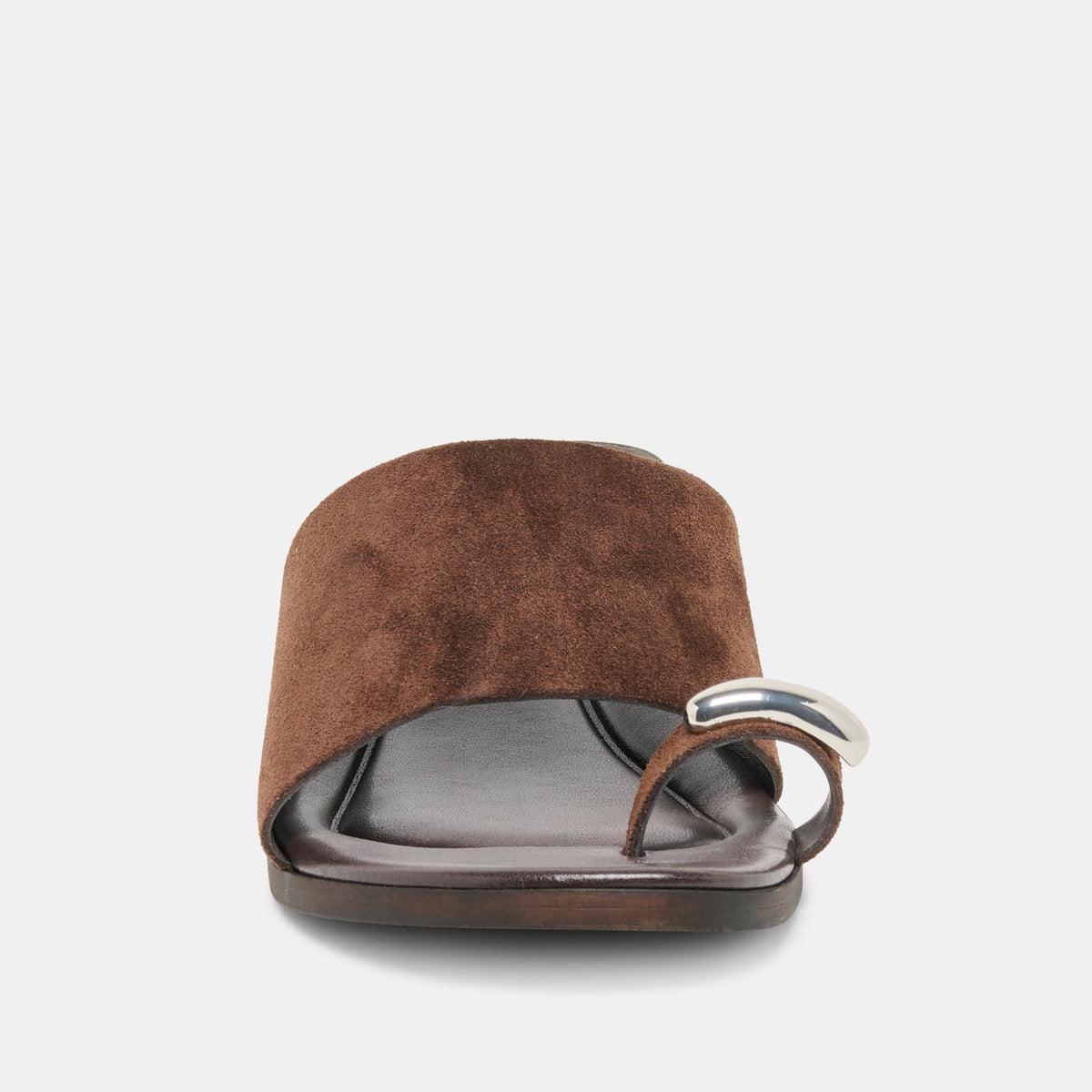 Dolce Vita SHOES MOXY Dk Brown Suede Metal Detail Open-Toe Sandals